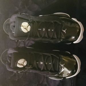 Black/White/Gold Air Jordan's, Size: Men, US 8.5